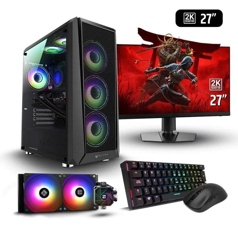 PC Racing D5 Equinox Gaming Intel Core i5-14600KF/32GB/2TB SSD/RTX 5070 Ti + Monitor 27" 2k + Combo Gaming 8436608031283