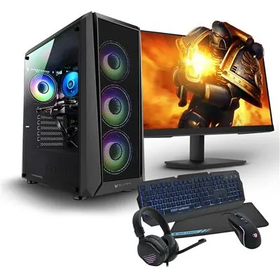 PC Racing Pack Gaming Initiation Pro AMD Ryzen 7 5700G/16GB/1TB + 256GB SSD/GTX 1650 + Monitor 24" FullHD + Combo Gaming 8436608033256