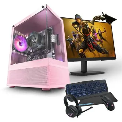 PC Racing Pack Gaming Rosa AMD Ryzen 5 8600G/16GB/1TB SSD + Monitor 24" FullHD + Combo Gaming 8436608037445