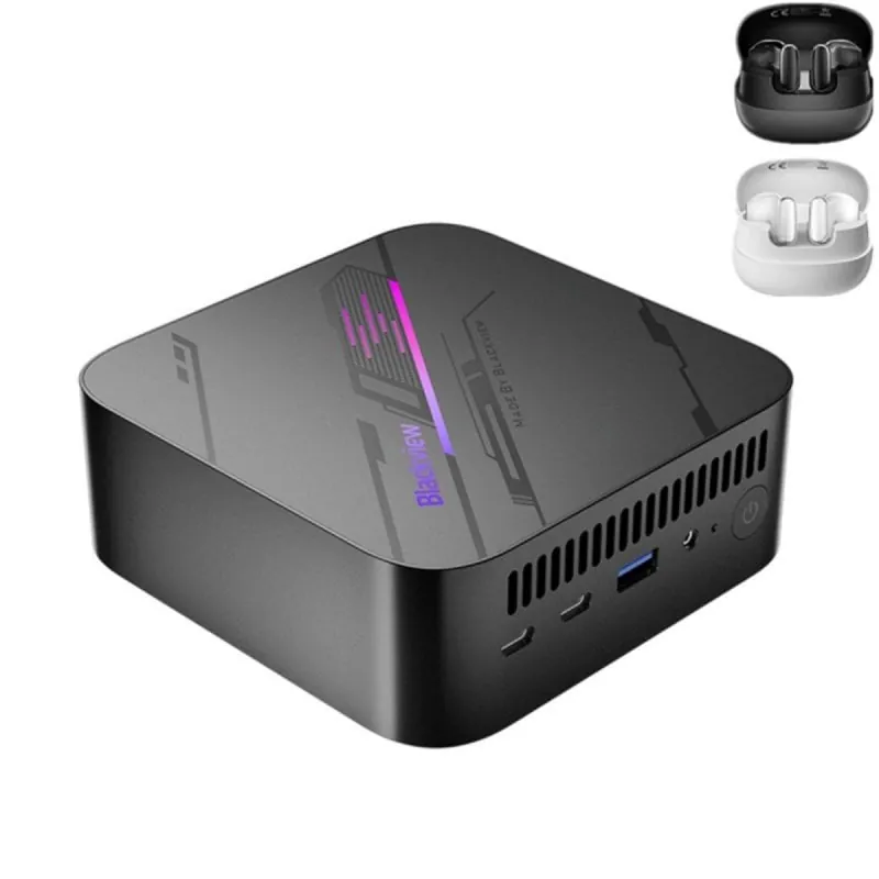 PC Sobremesa Blackview MP100 Ryzen 7 5825U 32GB 1TB SSD Radeon Wi-Fi 6 RGB MP100(32+1TB)-BLACK+AIRBUDS20