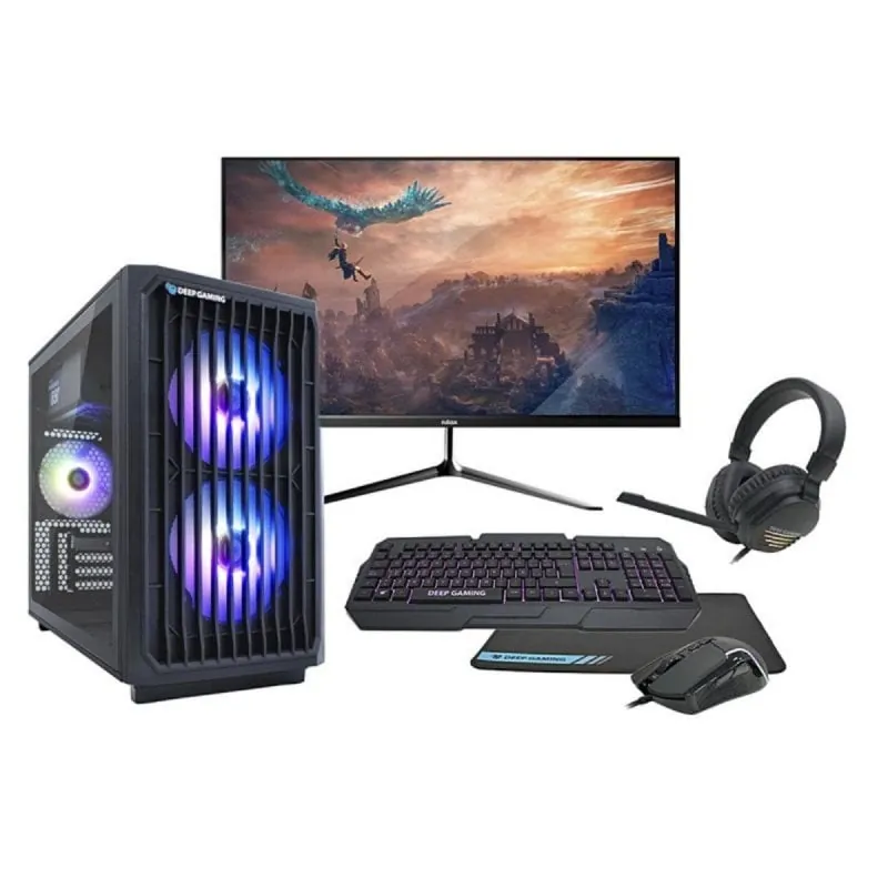 PC Sobremesa DeepGaming Némesis AMD Ryzen 5 8500G 16GB 1TB SSD Monitor 24" Kit periféricos 83NEMR5016PTXXD/MON24/XWING