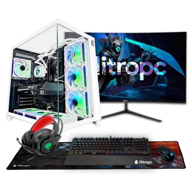 PC Sobremesa Nitropc Pack Diamond Plus AMD Ryzen 7 7700X 32GB 2TB M.2 RTX 5060 Ti Monitor 27" Windows 11 8437026200992