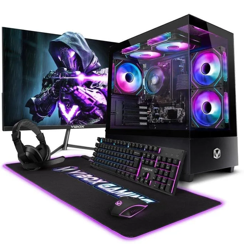PC Sobremesa Vibox I-46 AMD Ryzen 3 16GB 500GB SSD Radeon Vega 8 Windows 11 WiFi Monitor 21,5" I-46