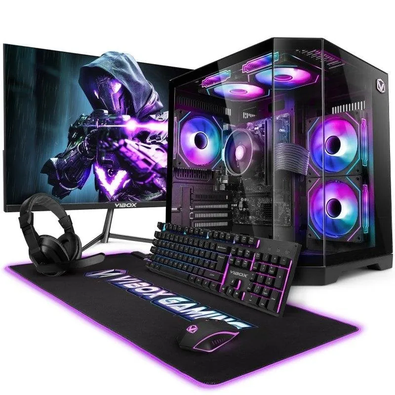 PC Sobremesa Vibox VI-78 AMD Ryzen 3 3200G 16GB 1TB SSD Linux Mint Radeon Vega 8 Monitor 21,5" RGB WiFi Full HD I-507