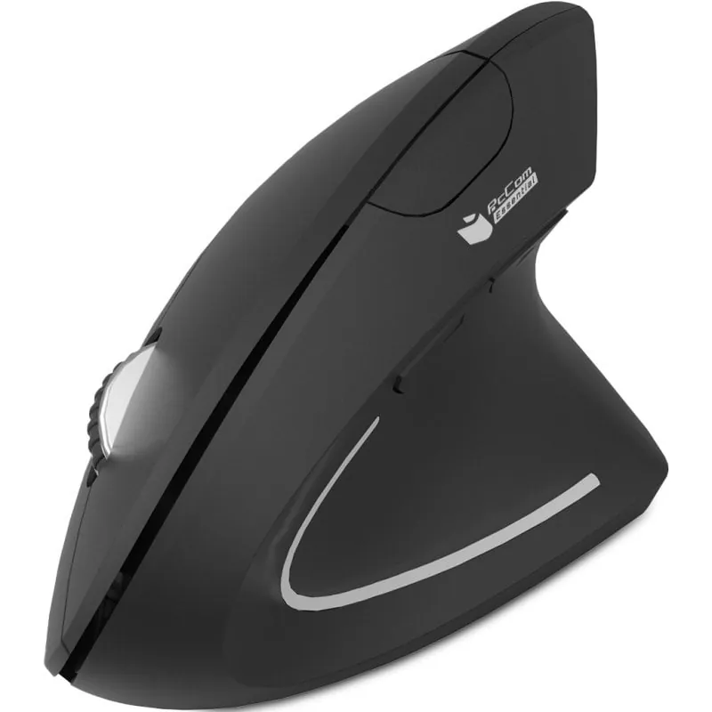 PcCom Essential Ratón Ergonómico E20 1.600 DPI Negro PCCES-MOU-ERG-B