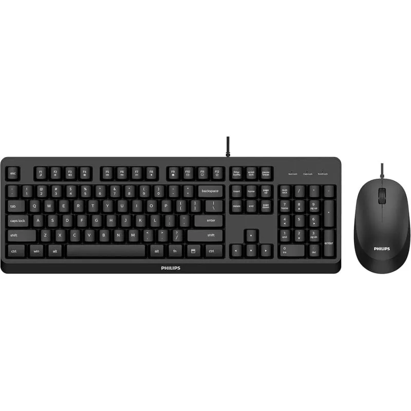 Philips SPT6207BL/16 Combo Teclado y Ratón 1200 DPI USB Negro SPT6207BL/16