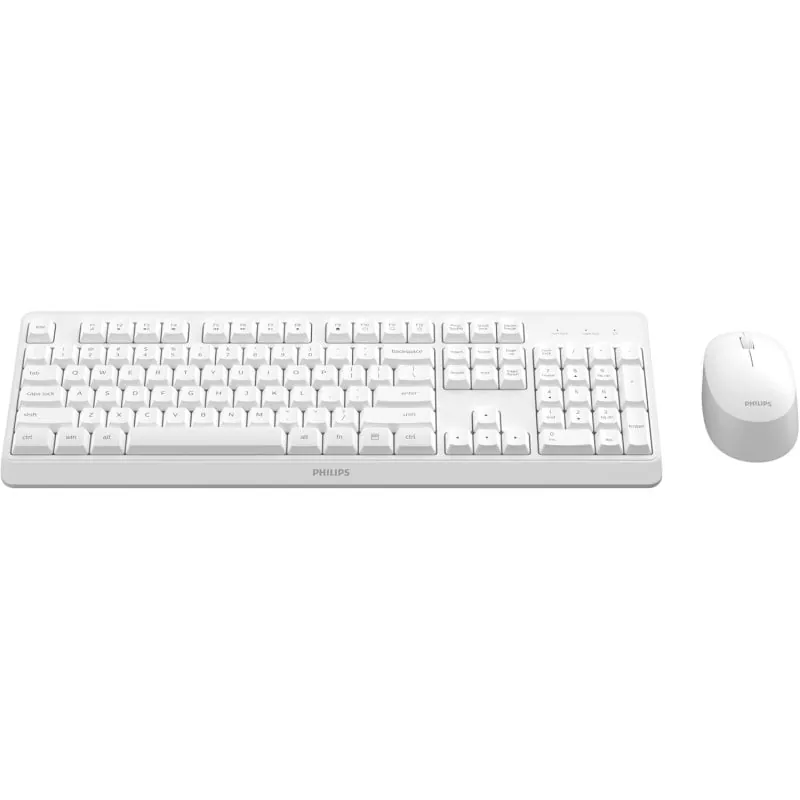 Philips SPT6307WL/16 Combo Teclado y Ratón Inalámbrico 2,4 GHz Teclas de Perfil Bajo Blanco SPT6307WL/16