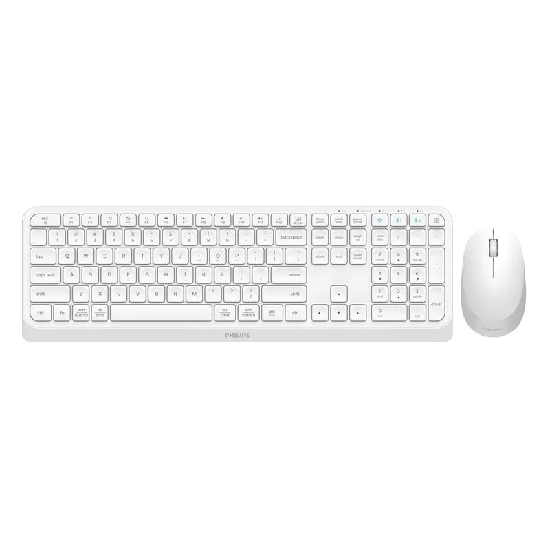 Philips SPT6407W Wireless Combo Teclado y Ratón Inalámbricos Blanco SPT6407W/16