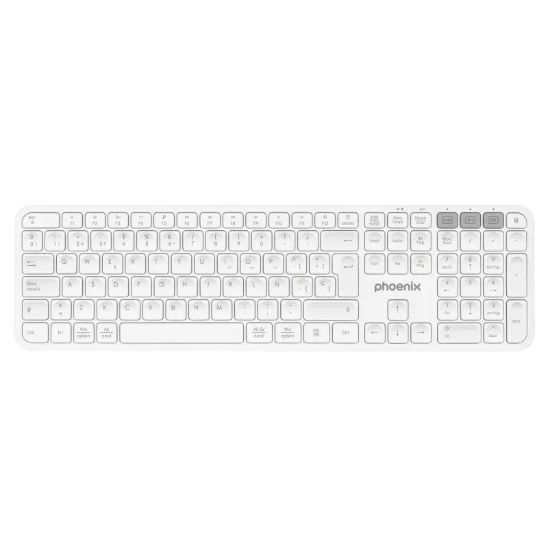 Phoenix K300 Teclado Inalámbrico Multidispositivo Blanco K300W