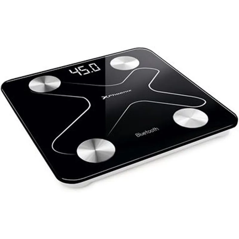 Phoenix PHBTSCALE Báscula de Baño Digital Bluetooth Negra PHBTSCALEB