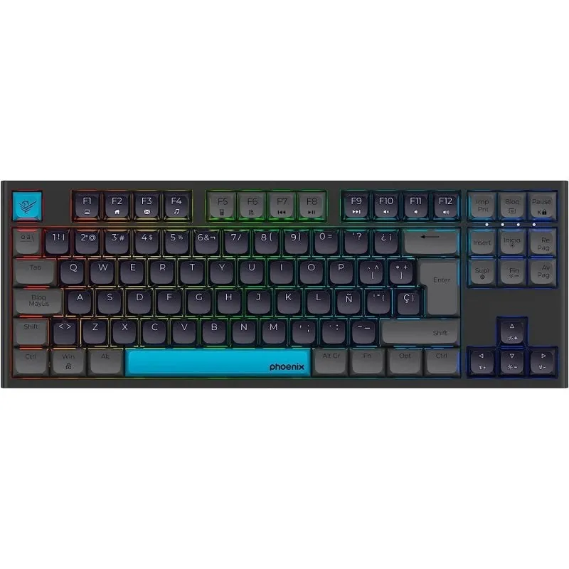 Phoenix Royal Teclado Mecánico Gaming RGB Switch Outemu Brown Negro/Gris PHROYAL