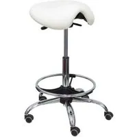 Piqueras y Crespo Alatoz Taburete Similpiel Blanco T16SPBL