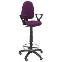 Piqueras y Crespo Ayna Bali Taburete Brazos Fijos Ruedas Parquet Morada T04CPBALI760BGOLFRP