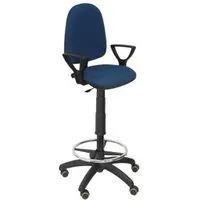 Piqueras y Crespo Ayna Taburete Bali Brazos Fijos Ruedas de Parqué Azul Marino T04CPBALI200BGOLFRP