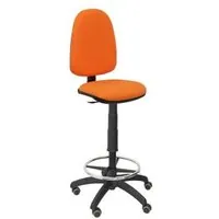 Piqueras y Crespo Ayna Taburete Bali Ruedas de Parqué Naranja T04CPBALI308RP