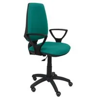 Piqueras y Crespo Elche CP Bali Silla de Oficina Brazos Fijos Ruedas de Parquet Verde Claro 14CPBALI39BGOLFRP