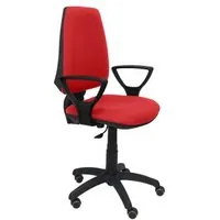 Piqueras y Crespo Elche CP Bali Silla de Oficina Brazos Fijos Ruedas Parquet Roja 14CPBALI350BGOLFRP