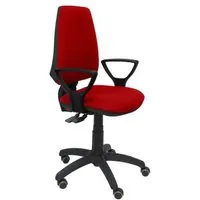 Piqueras y Crespo Elche S Bali Silla de Oficina Brazos Fijos Ruedas Parquet Roja 14SBALI350BGOLFRP