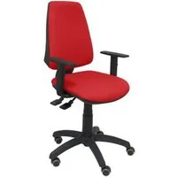 Piqueras y Crespo Elche S Bali Silla de Oficina Brazos Regulables Ruedas Parquet Roja 14SBALI350B10RP