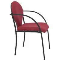 Piqueras y Crespo Hellin Pack 2 Sillas Chasis Negro Bali Granate PACK220NBALI933