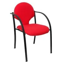 Piqueras y Crespo Hellin Pack de 2 Sillas Chasis Negro Bali Rojo PACK220NBALI350