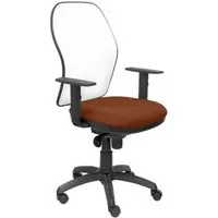 Piqueras y Crespo Jorquera Silla Malla Blanca Asiento Bali Marrón 15SBBALI363