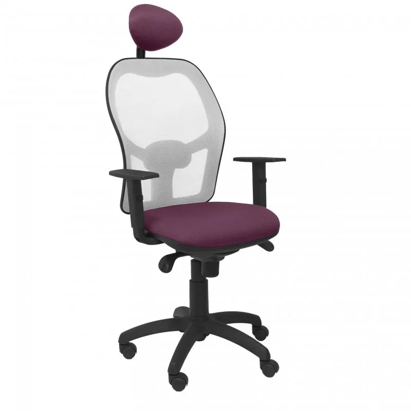 Piqueras y Crespo Jorquera Silla Malla Gris Asiento Bali con Cabecero Fijo Morado 15SGRBALI760C