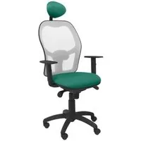 Piqueras y Crespo Jorquera Silla Malla Gris Asiento Bali Verde con Cabecero Fijo 15SGRBALI456C