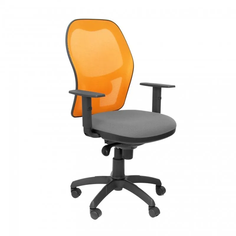 Piqueras y Crespo Jorquera Silla Malla Naranja Asiento Bali Gris Claro 15SNABALI220
