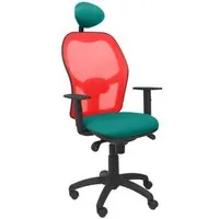 Piqueras y Crespo Jorquera Silla Malla Roja Asiento Bali con Cabecero Fijo Verde Claro 15SRBALI39C