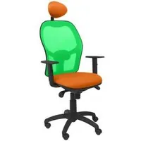 Piqueras y Crespo Jorquera Silla Malla Verde Asiento Bali con Cabecero Fijo Naranja 15SVBALI308C