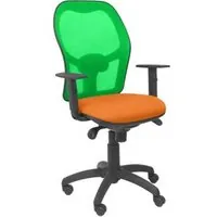 Piqueras y Crespo Jorquera Silla Malla Verde Asiento Bali Naranja 15SVBALI308