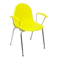 Piqueras y Crespo Ves Pack de 4 Sillas Plástico Amarillo PACK4320AM