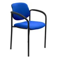 Piqueras y Crespo Villalgordo Silla Fija Bali Azul Marino Chasis con Brazos Negro 27NBALI200CB