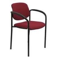 Piqueras y Crespo Villalgordo Silla Fija Bali Granate Chasis con Brazos Negro 27NBALI933CB