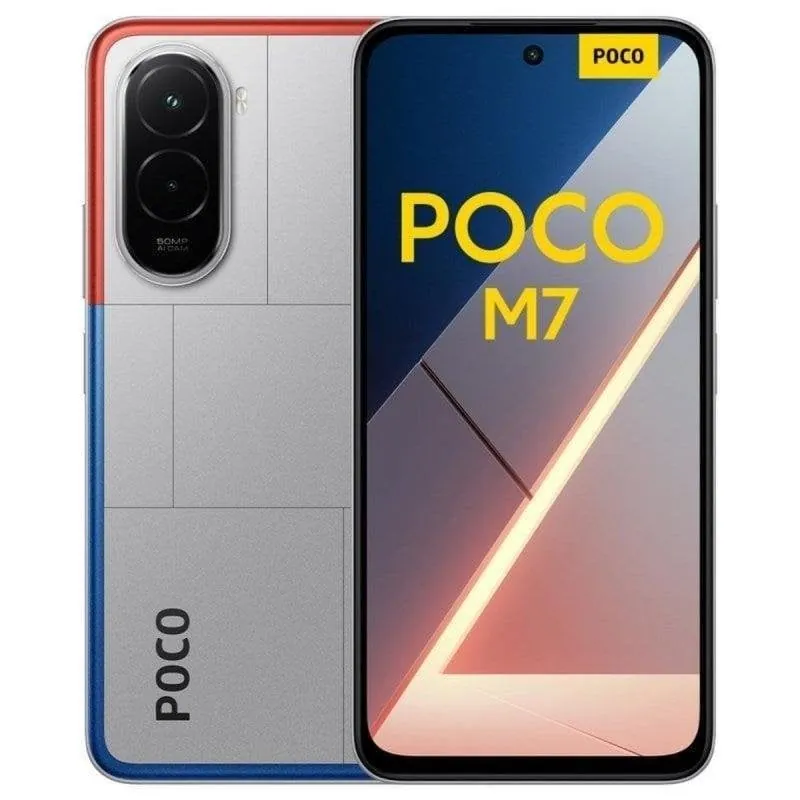 POCO M7 8GB 256GB 6.9" FHD+ 144Hz 4G Dual SIM NFC Cámara 50MP Batería 7000mAh 33W IP64 Plata MZB0L4HEU