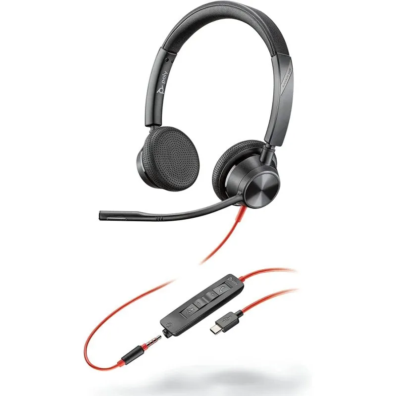 Poly Blackwire 3325 Auriculares USB para Oficina Negros 213938-01