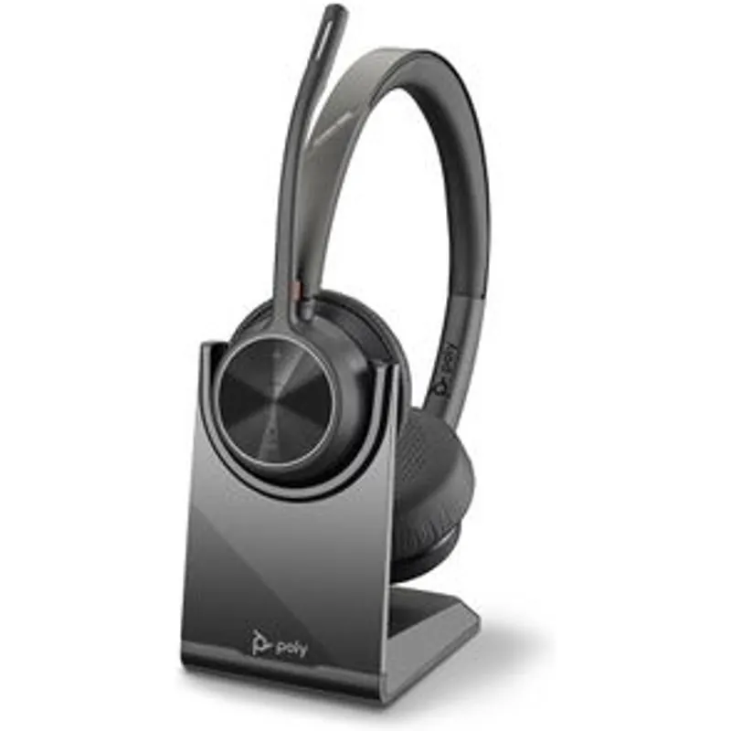 Poly Voyager 4320 UC Auriculares Inalámbricos con Base de Carga Negros 218476-01