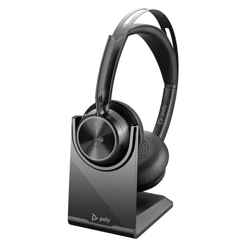 Poly Voyager Focus 2 UC Auriculares USB-A/Bluetooth con Certificación Microsoft Teams + Base de Carga 213727-02
