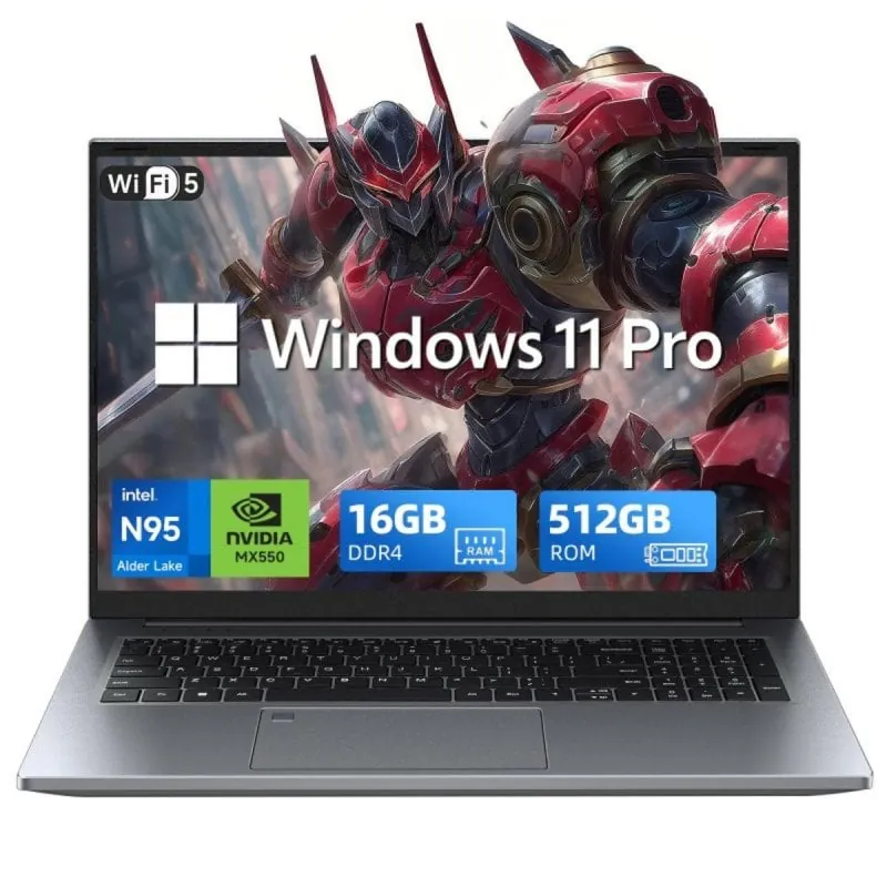 Portátil DU71 Intel Core N95 16GB 512GB SSD 17.3" FHD NVIDIA GeForce MX550 Gris 101022010291