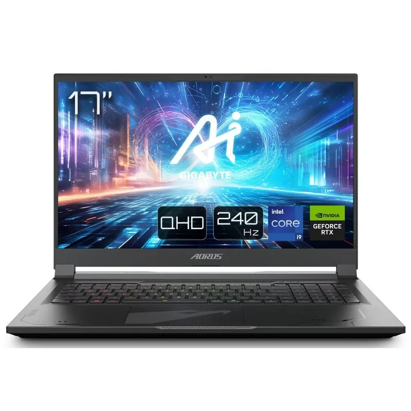 Portátil Gigabyte AORUS 17X AZF-D5PT665SH 17.3″ i9-13980HX 32GB 2TB SSD RTX 4070 QHD 240Hz RGB Windows 11 Home AORUS 17X AZF-D5PT665SH