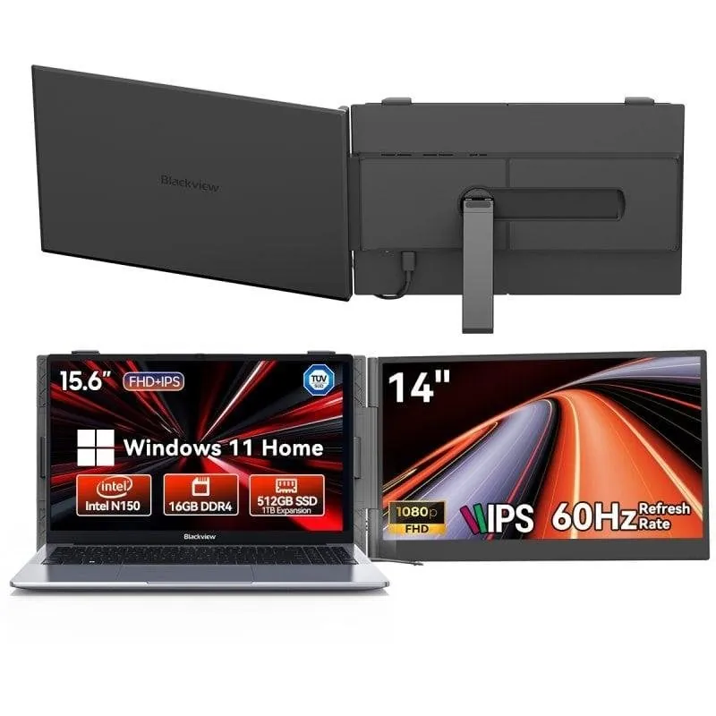 Portátil Huidun Hibook 6 15.6" Intel N150 16GB 512GB SSD + Pantalla Portátil Individual HiBook6(16+512)-GREY+SCM6