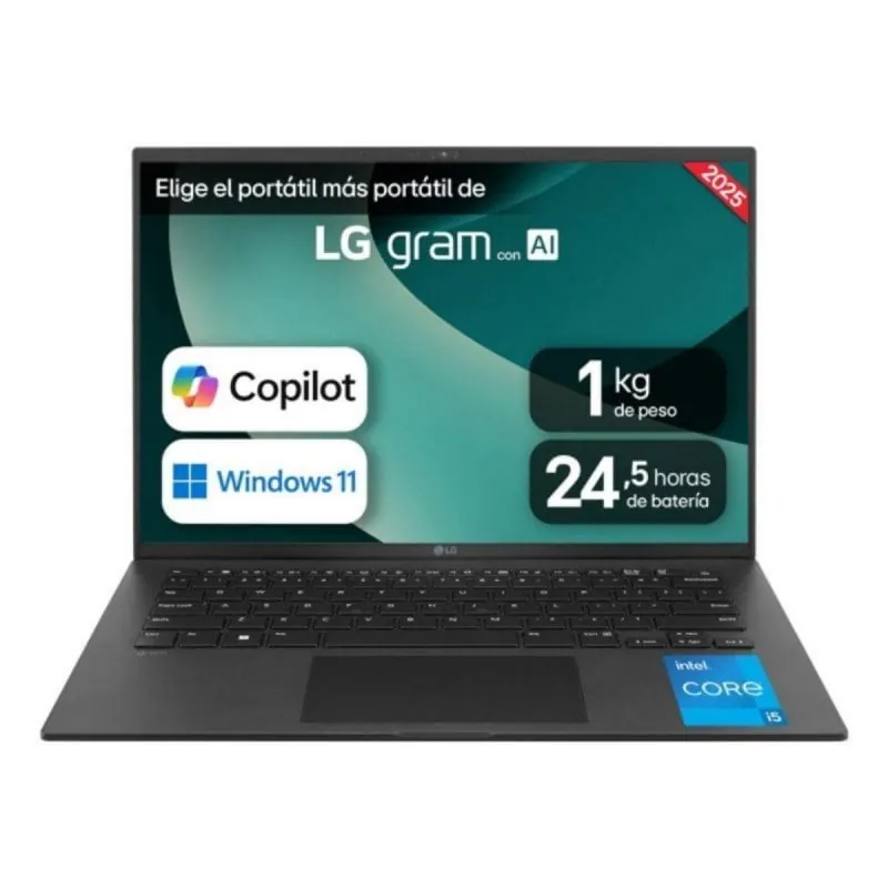Portátil LG Gram 14Z90RU-G.AP55B 14" Intel Core i5-1334U 16GB 512GB SSD Windows 11 Pro Negro Thunderbolt 4 DCI-P3 14Z90RU-G.AP55B