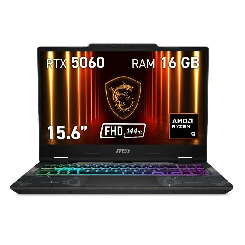 Portátil MSI Cyborg A15 AI B2HWFKG-072XES 15.6" AMD Ryzen 9 270 16GB 1TB SSD RTX 5060 8GB FreeDOS 9S7-15QL42-072