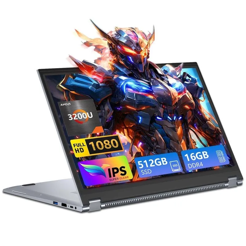 Portátil Vanwin UCC-UL156-A 15,6″ AMD Ryzen 3 3200U 16GB 512GB SSD Táctil 360° Windows 11 Pro 101022010289