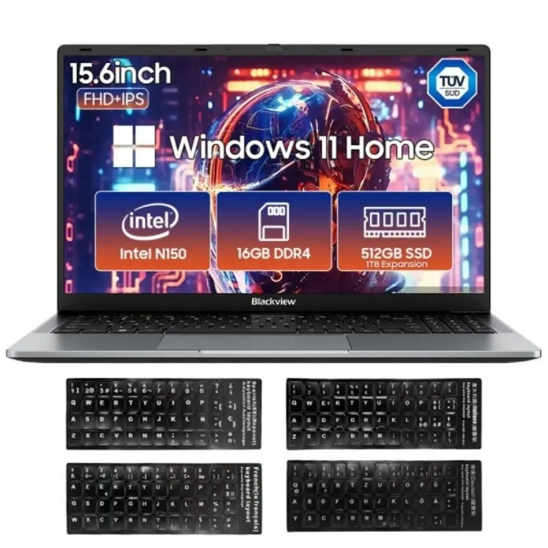 Portátil Blackview Acebook 6 Intel N150 16GB 512GB SSD IPS FHD+ 15.6" Windows 11 Home ACEBOOK6(16+512)-GREY