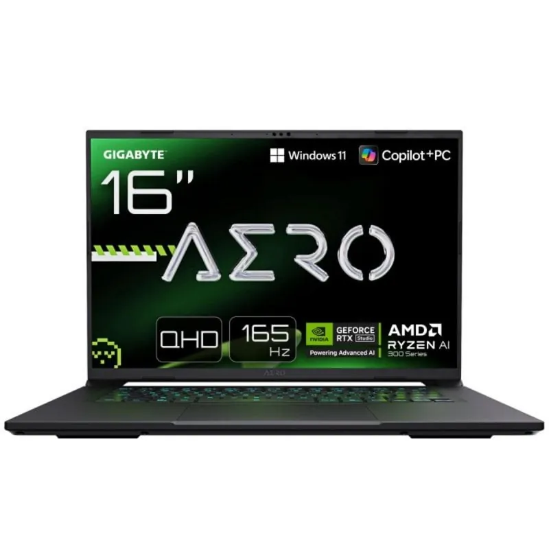 Portátil GIGABYTE AERO X16 16" AMD Ryzen AI 7 350 32GB 1TB SSD RTX 5070 Copilot+ QHD 165Hz Gris 9REG6AB7WH2DJHEES000