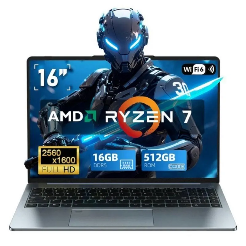Portátil Vanwin NS316 16" AMD Ryzen 7 7735HS 16GB 512GB SSD Radeon 680M WiFi 6 Huella 101022010306