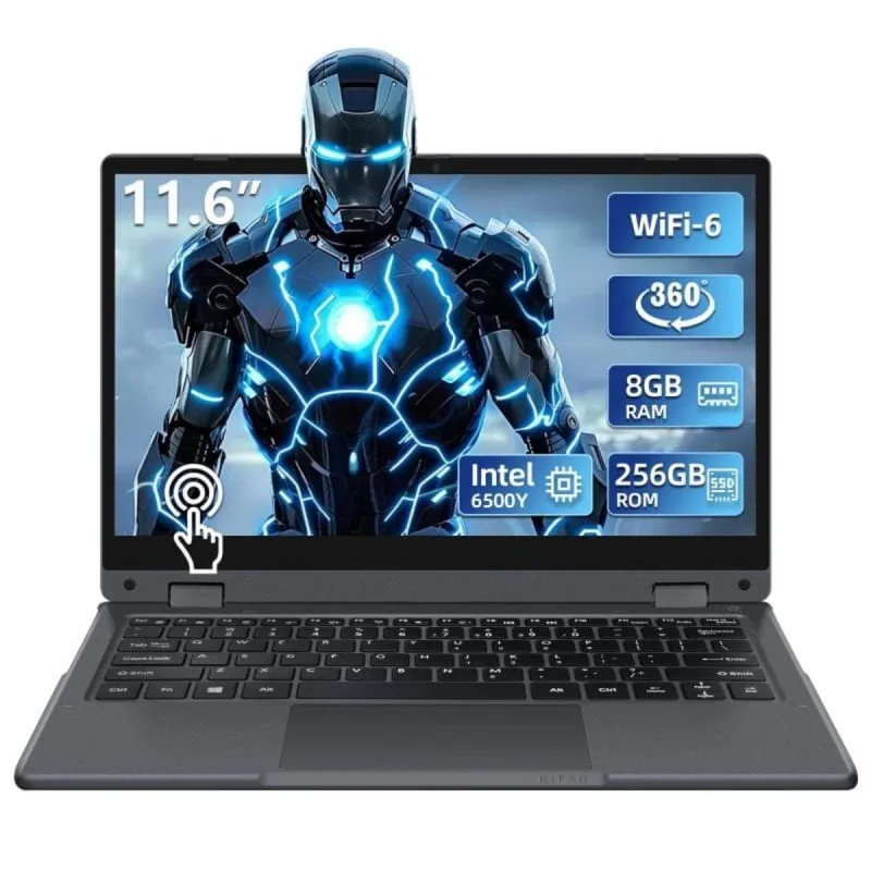 Portátil Vanwin R1166 11,6" Intel Pentium Gold 6500Y 8GB 256GB SSD Táctil 360° Windows 11 Pro 101022010315