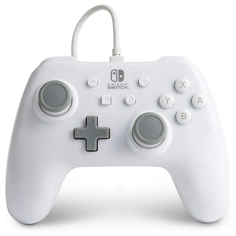 Power A Mando con Cable Blanco Mate para Nintendo Switch 1517033-01